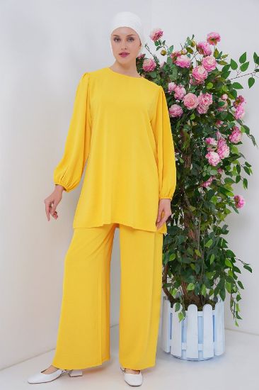 Ayrobin Tunik Pantolon Alt Üst Takım 6712 - Sarı resmi